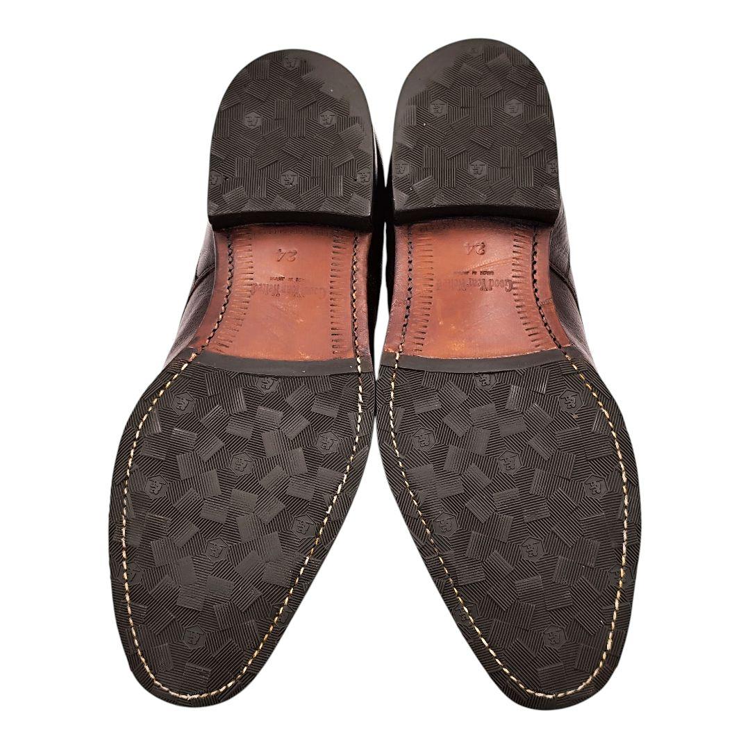 ビジネスシューズ メンズ スコッチグレイン ダークブラウン 24.0 外羽根