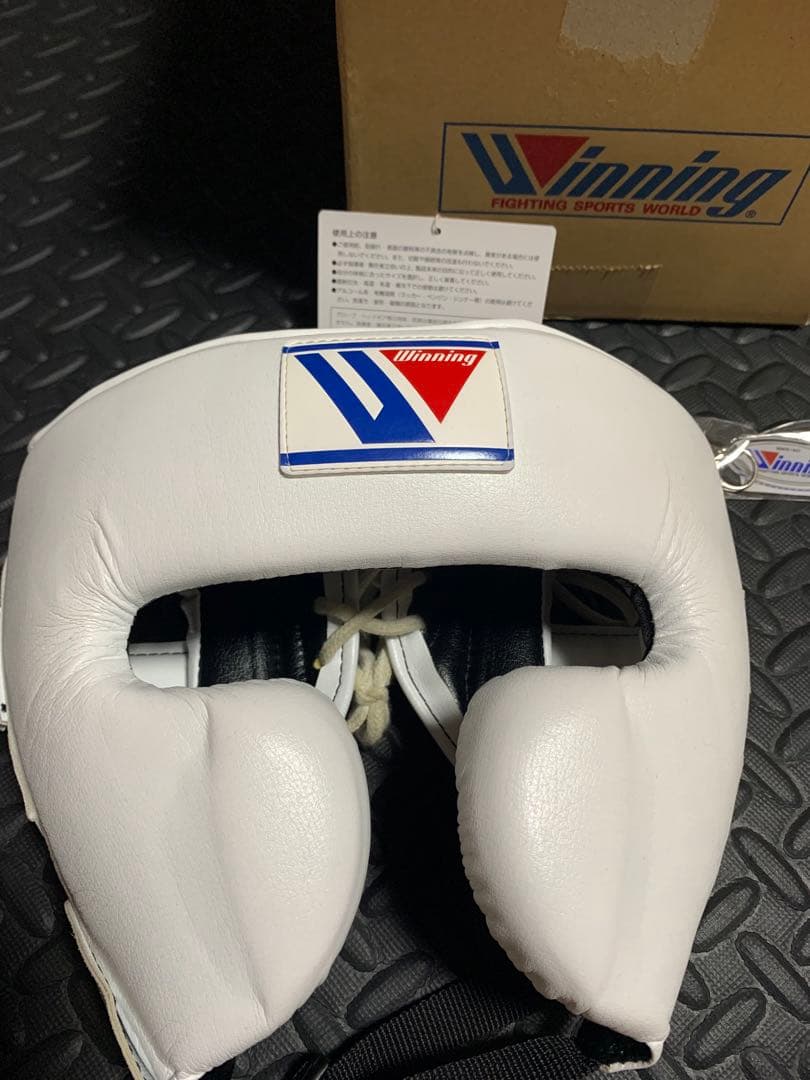 Winning ヘッドギア ホワイト レースアップ式