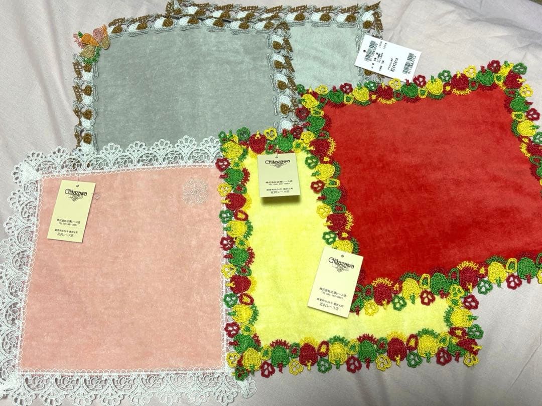 TK近沢レース ハンカチ5枚セット バラ売り不可