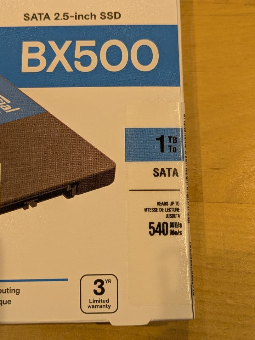 内蔵型SSD ct1000bx500ssd1jp