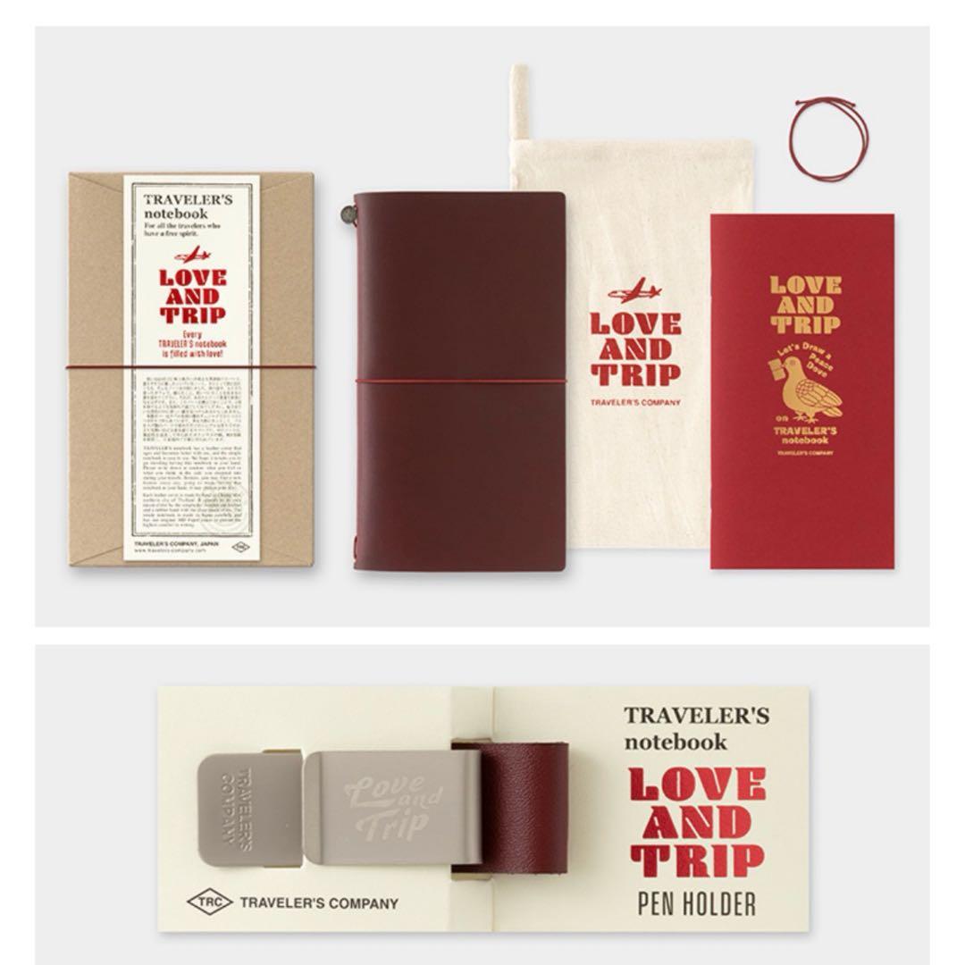 【新品】トラベラーズノート Rサイズ &ペンホルダーLOVE AND TRIP
