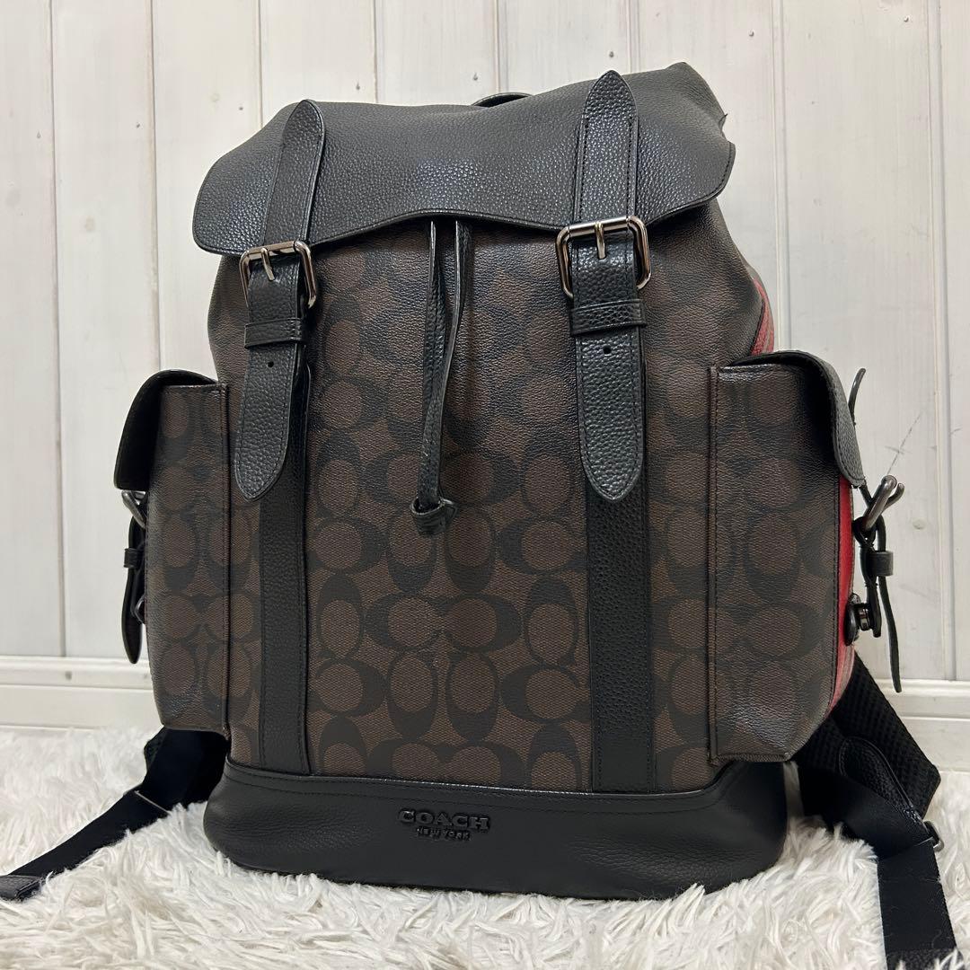 ⭐️美品⭐️コーチ ハドソン レーサーストライプ リュック バックパック メンズ