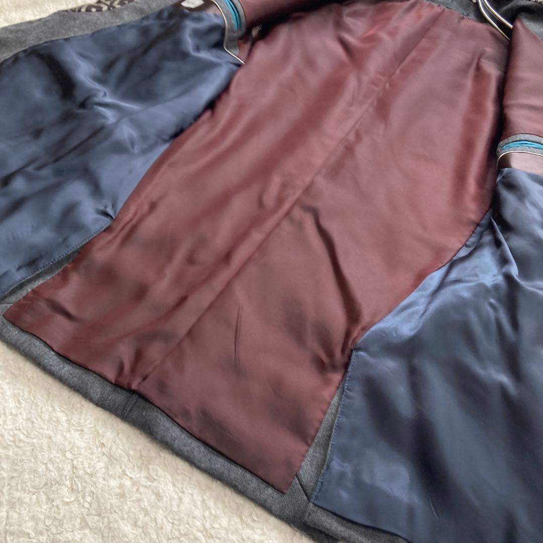 【極美品】ポールスミス　テーラード　入子菱ショールカラー　カシミヤ混　サイズM