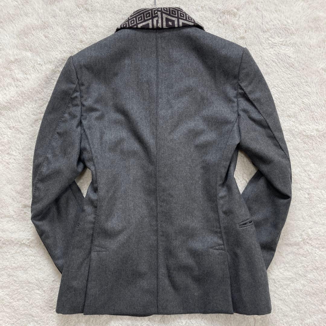 【極美品】ポールスミス　テーラード　入子菱ショールカラー　カシミヤ混　サイズM