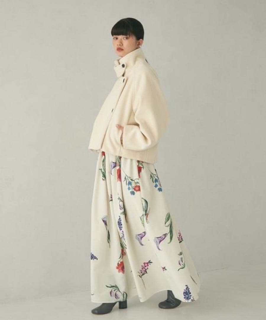 EMMEL REFINES スタンドカラー ショート コート