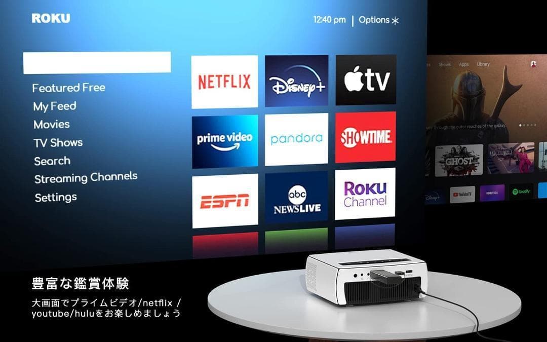 COOAU プロジェクター 小型モバイル 家庭用