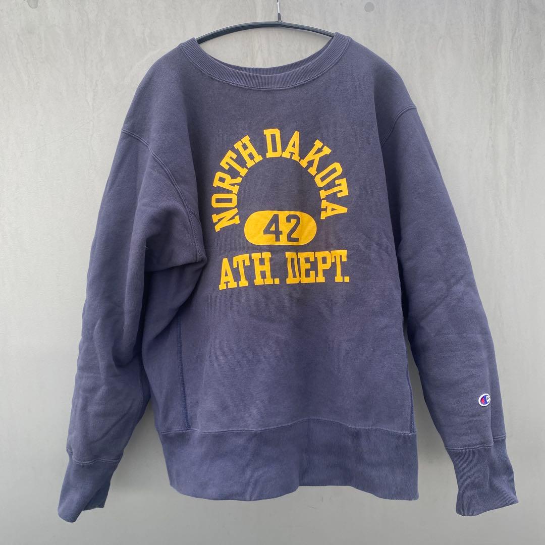 チャンピオンリバースウィーブ 復刻単色タグ ネイビー イエロー/ヴィンテージ