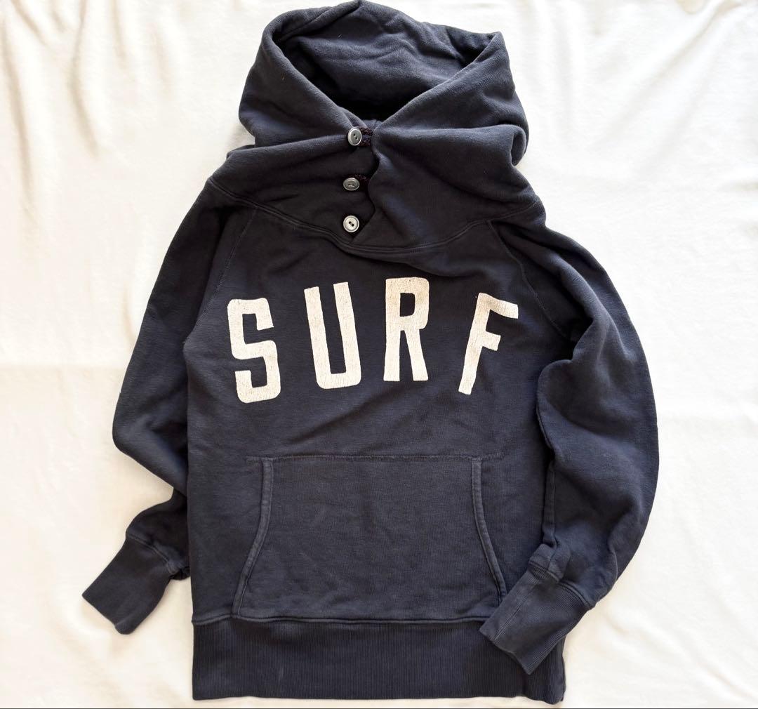 美品☆キャピタルSURF フード付き　肉厚パーカー チャコールグレー　0サイズ