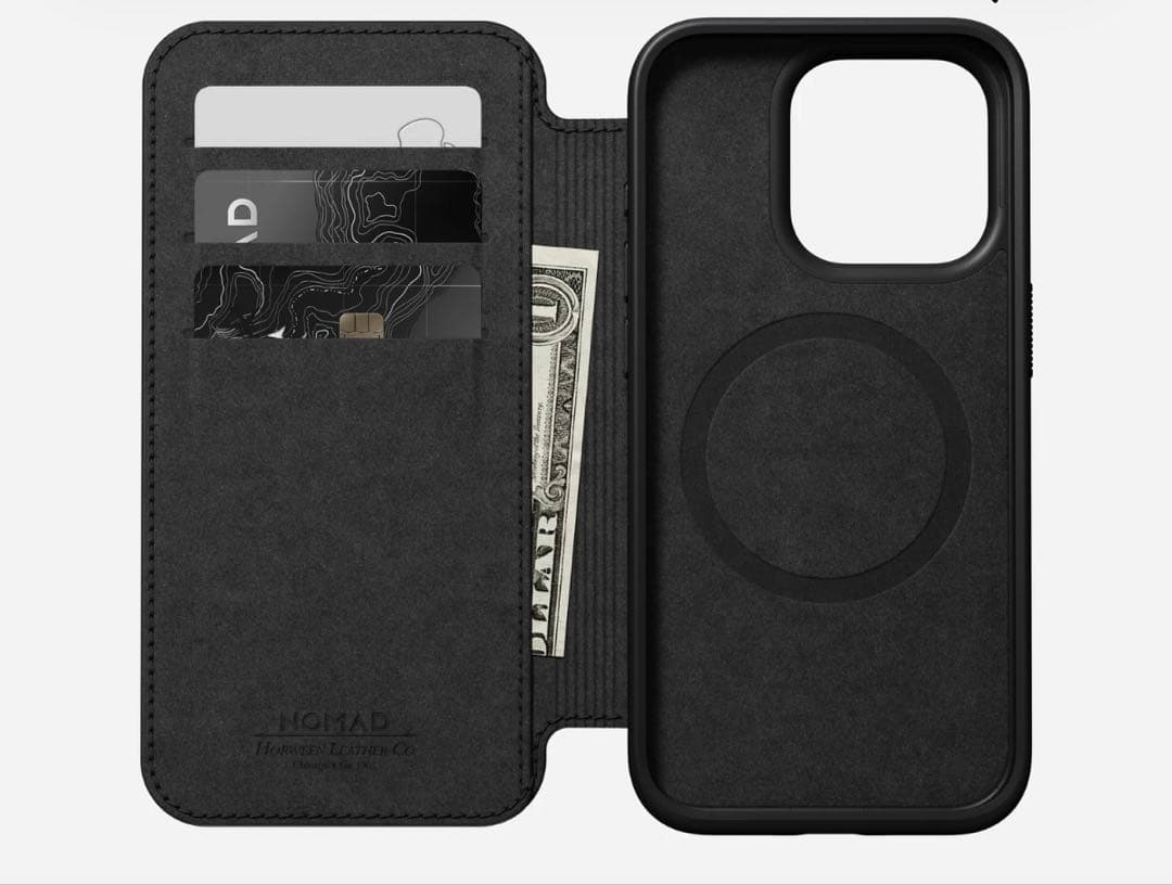 NOMAD Modern Leather Folio iPhone 15Pro用