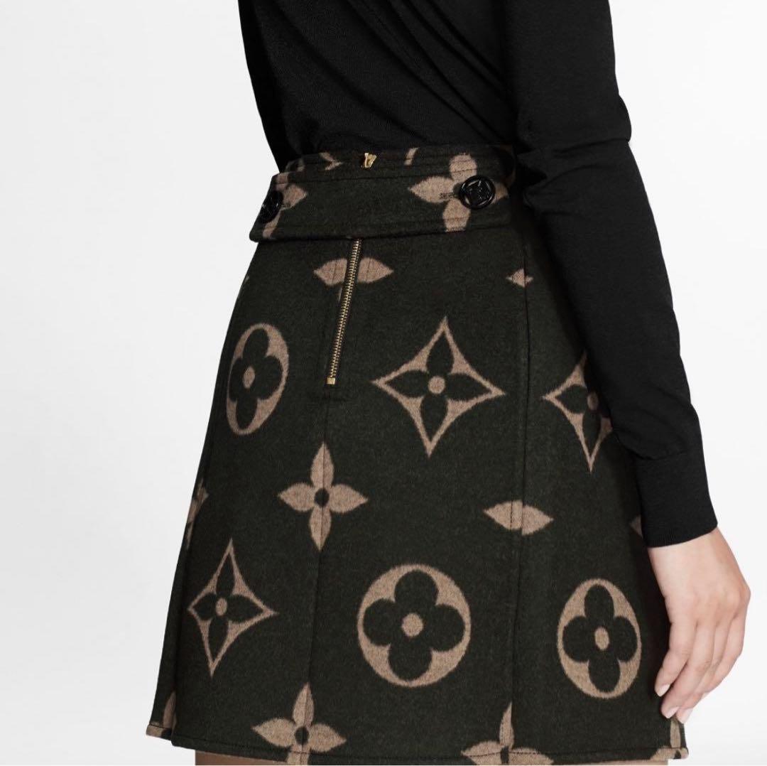 24日まで限定価格⭐︎LOUIS VUITTON モノグラム ウール スカート　M