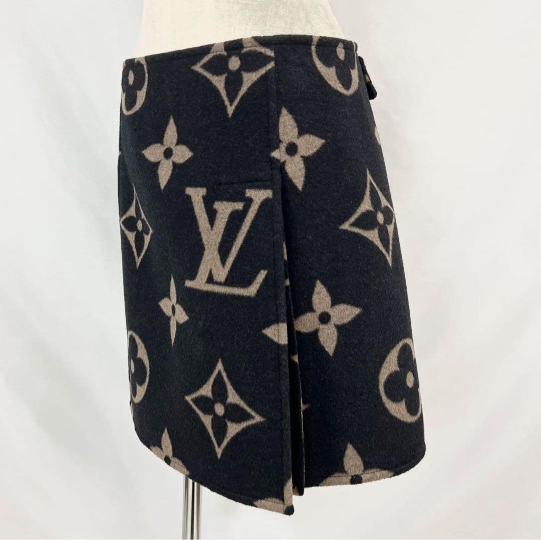 24日まで限定価格⭐︎LOUIS VUITTON モノグラム ウール スカート　M