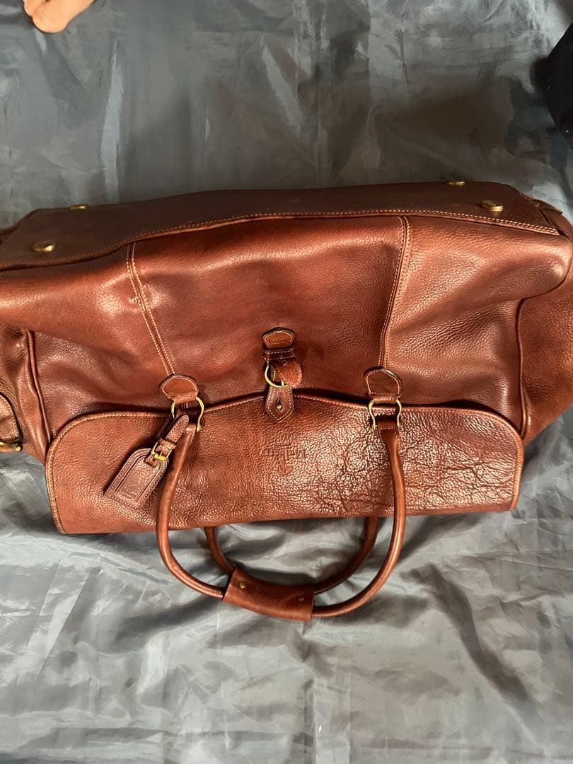 Mulberry マルベリー　ブラウンレザー ボストンバッグ