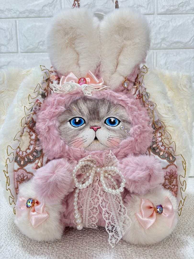 く*さ様 コヤンイサムチョン　ハンドメイド　 ファーバッグ　ルミちゃん　ピンクう