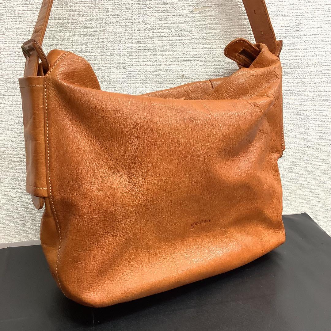 r*n様 【美品】genten ゲンテン 本革 ワンショルダー バッグ キャメル