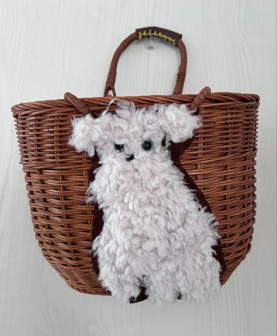 【muveil】 カゴバッグ シュナウザー ホワイト