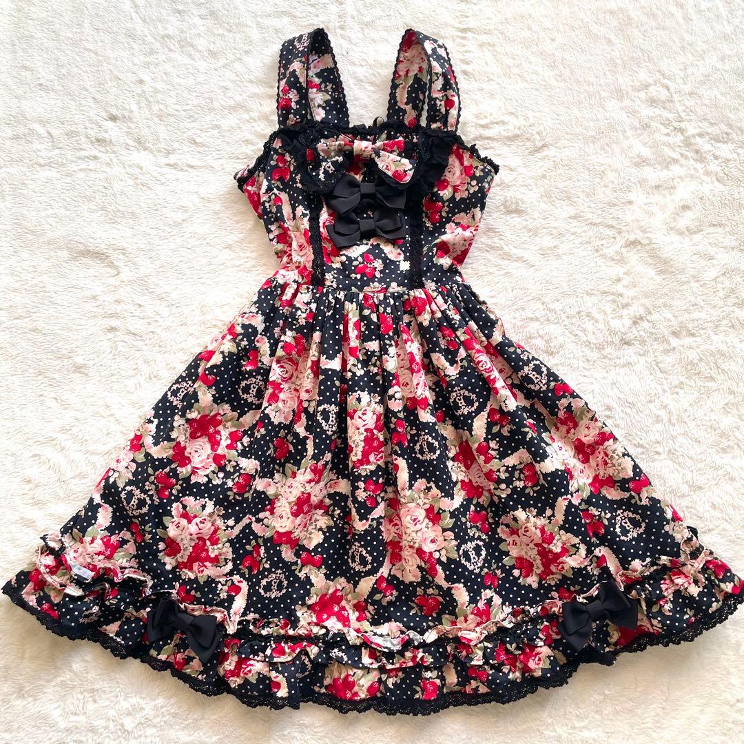 ベイビーザスターズシャインブライト シュガーブーケリボンジャンパースカートJSK