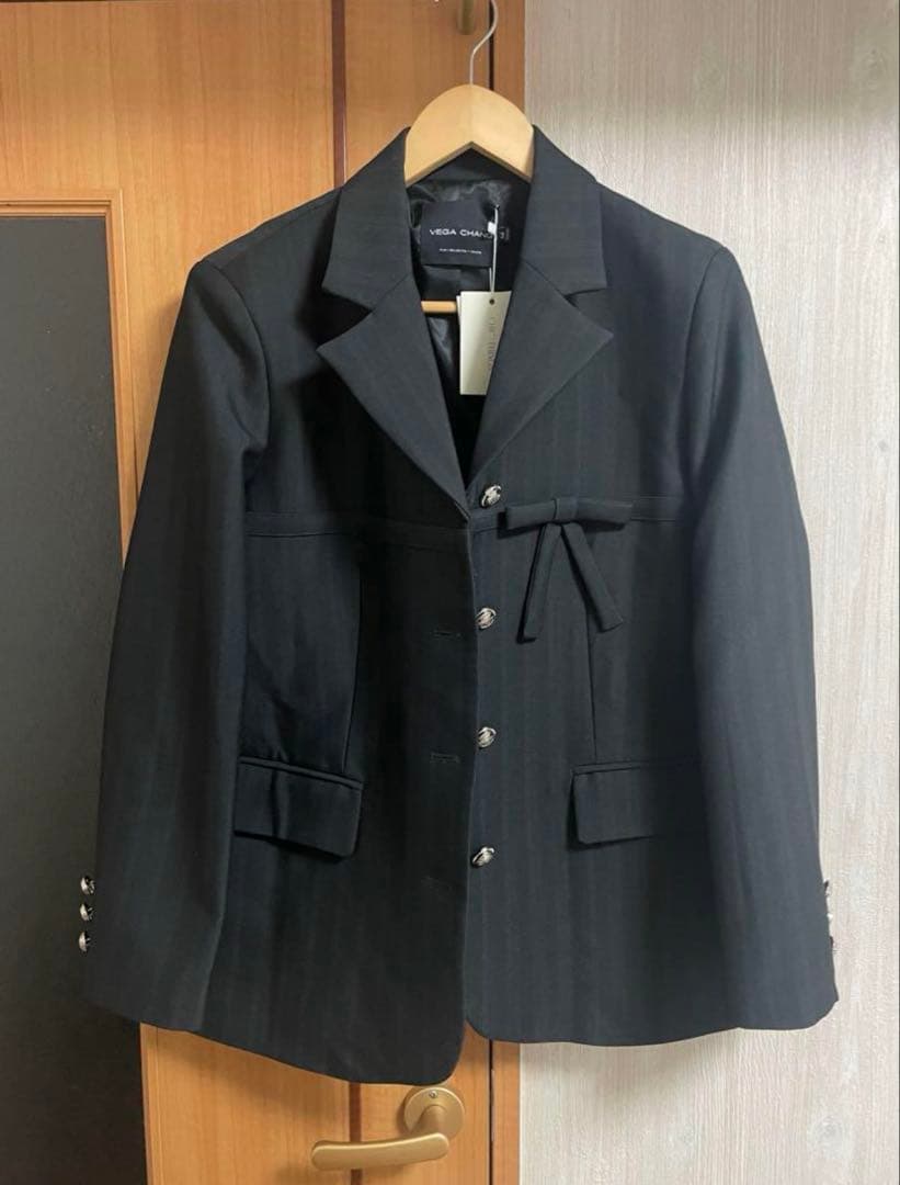 リボンブラックドレープジャケットC1514