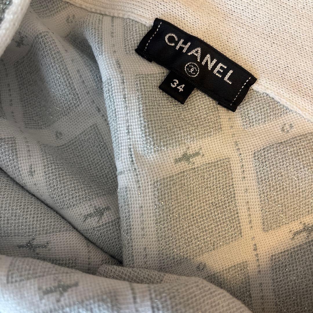 お値下げ極美品　シャネル　グレー シルバー　スカート　サイズ34