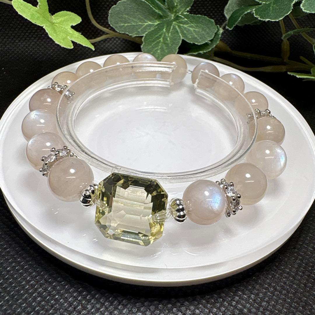 ＊momo様お取置き9/8＊【高品質】シトリン　宝石カット　ピンクムーンストーン