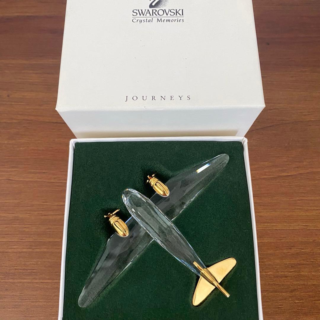 SWAROVSKI スワロフスキー クリスタル 飛行機 置物