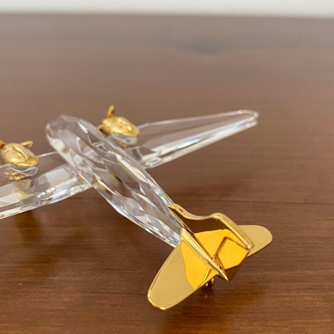 SWAROVSKI スワロフスキー クリスタル 飛行機 置物