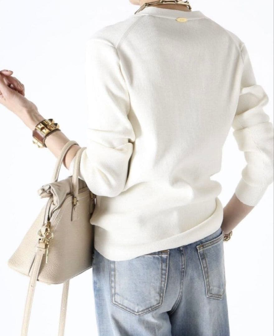 ドゥーズィエムクラス　2023SS DINER RIB Vネックカーディガン