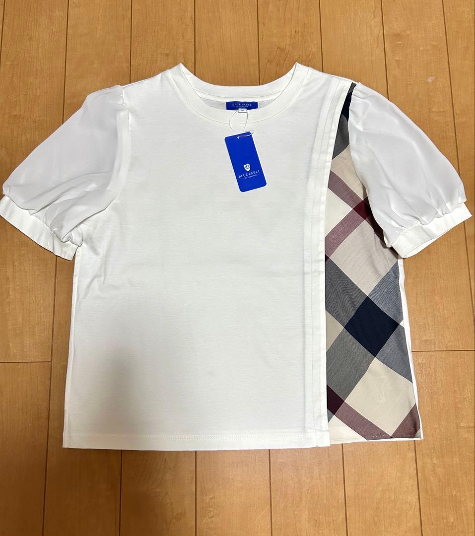 ブルーレーベルクレストブリッジ チェックコンビ Tシャツ カットソー 新品 L