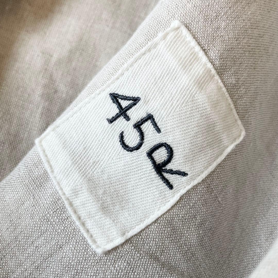 45R 極美品 リネンの908ベイカーパンツ 1 ナチュラル