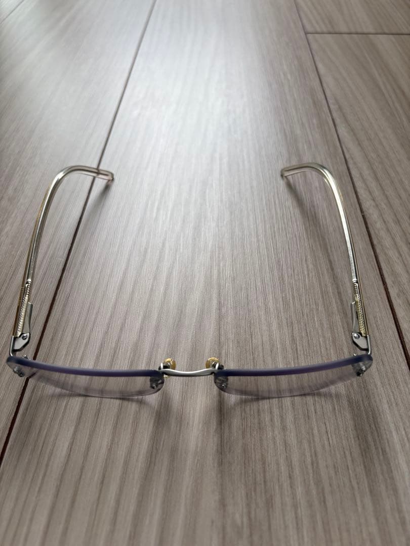 PRADA 53F シルバー スクエアメガネ