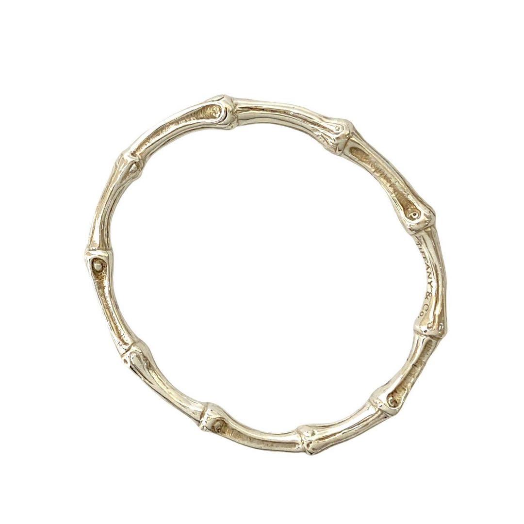 極美品 ティファニー バンブー モチーフ バングル シルバー925 ブレスレット