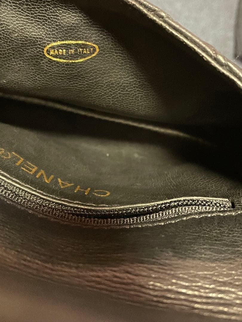 シャネルCHANEL ブラック ウエストポーチバッグ　ヴィンテージ