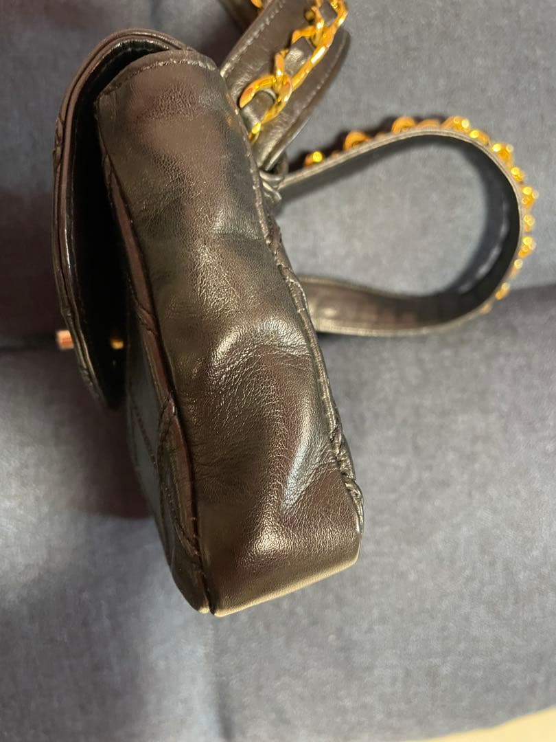 シャネルCHANEL ブラック ウエストポーチバッグ　ヴィンテージ