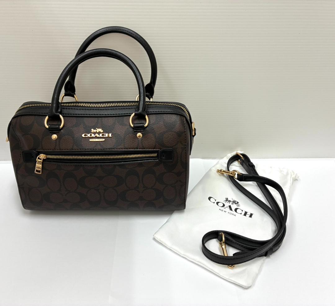25O12-037 コーチ 2wayバッグ ブラウン F83607 ブランド