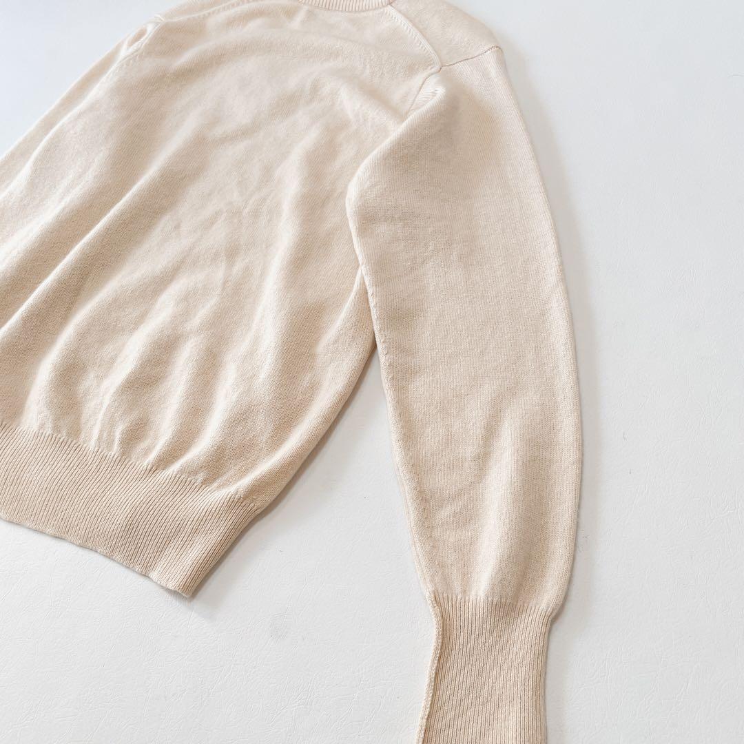 美品 希少 80's カシミヤ100% アイボリー VネックBallantyne