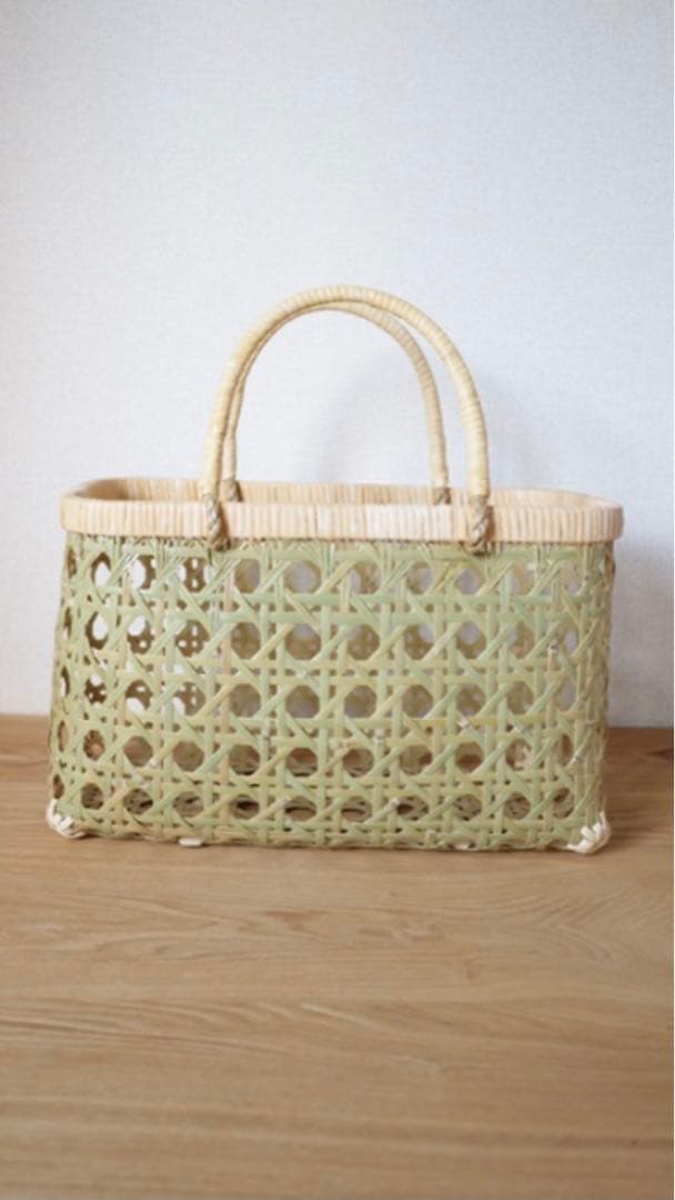 八つ目編み青竹かご　かごバッグ　バスケット