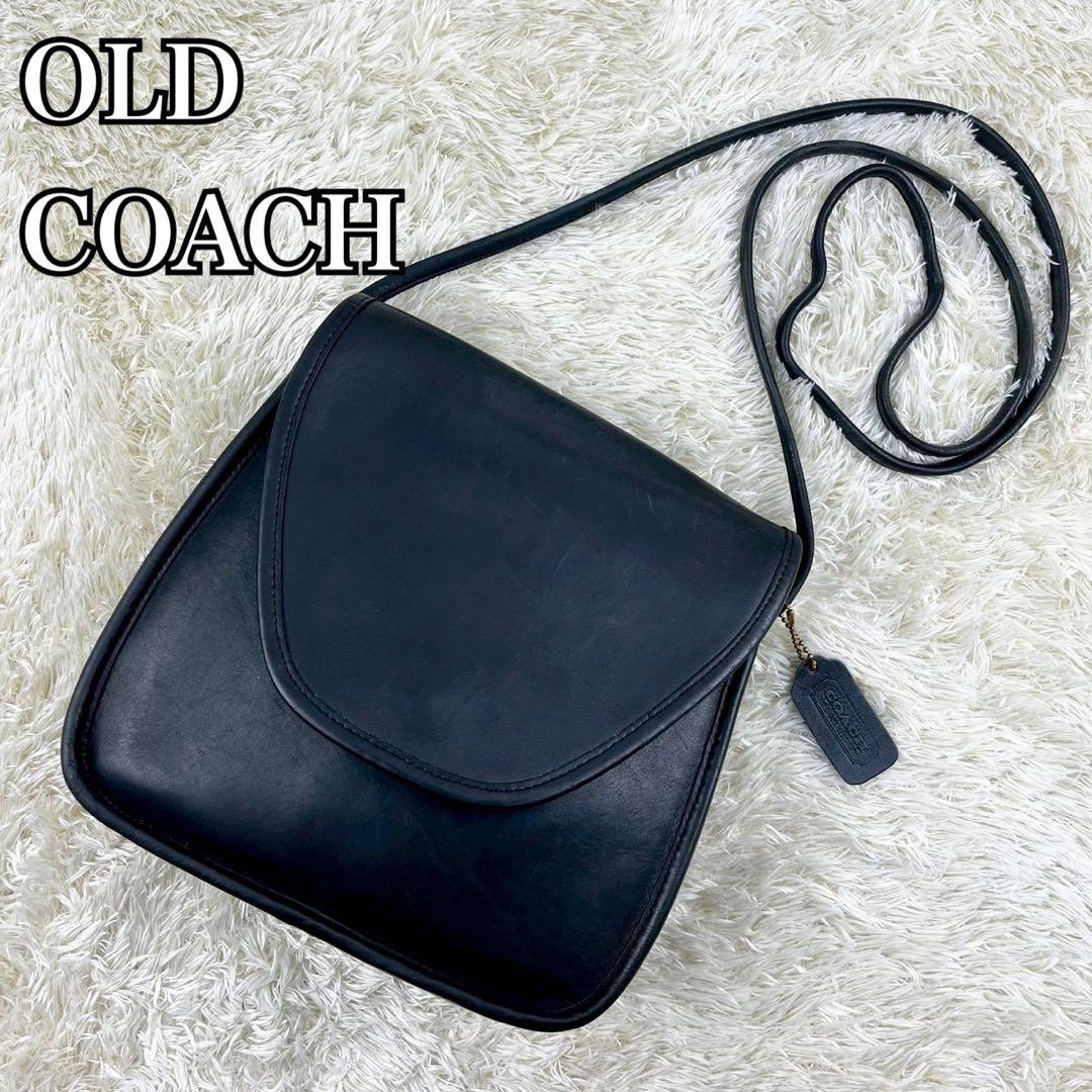 【美品・希少】OLDCOACH ショルダーバッグ フラップ ブラック USA製