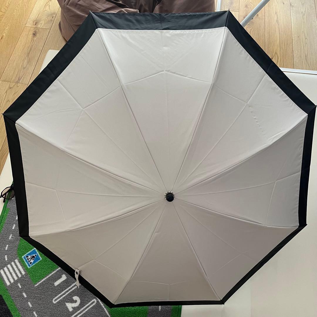 ロサブラン折りたたみ日傘 黒/白【値下げ❗️】