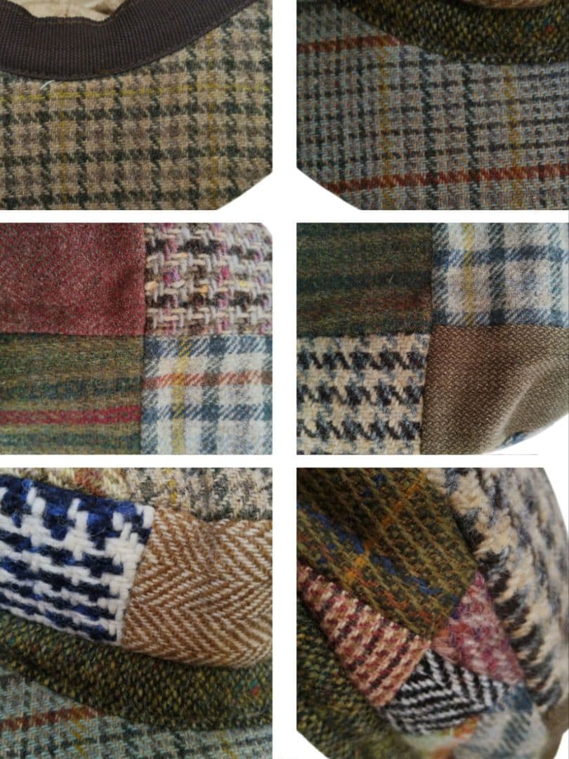 新品 Hanna Hats ヴィンテージ ドネガルツイード パッチワークハット