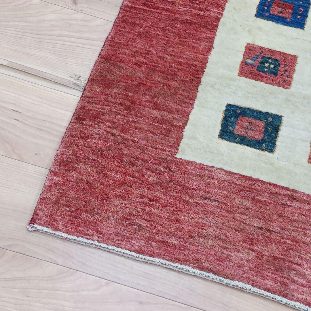 Y2953 ゾランヴァリギャッベ ウール100% 手織 ラグ 大判