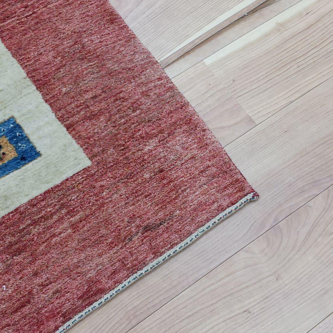 Y2953 ゾランヴァリギャッベ ウール100% 手織 ラグ 大判