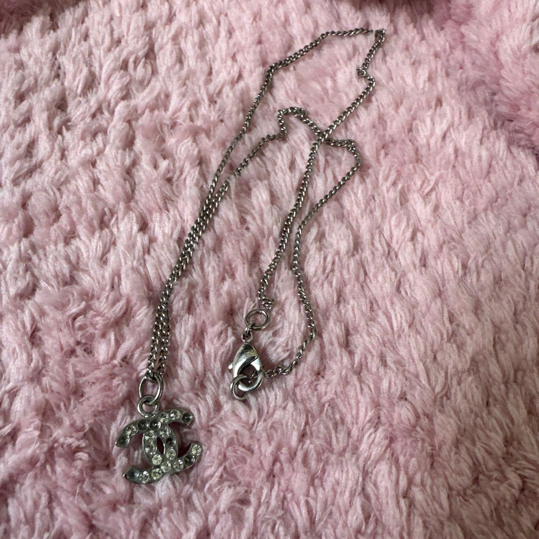 シャネル ダブルCロゴ ストーンネックレス