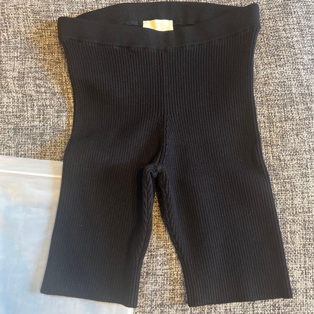 THE SHISHIKUI シシクイ rib knit legg／S／black