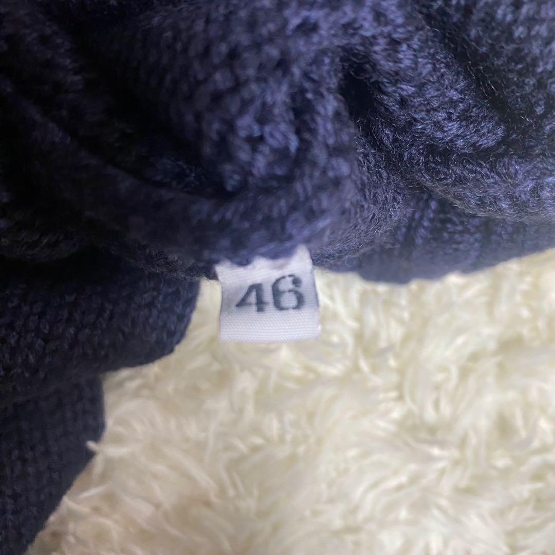 美品✨ BAFY ドライバーズニット イタリア製 スタンドカラー ネイビー 46