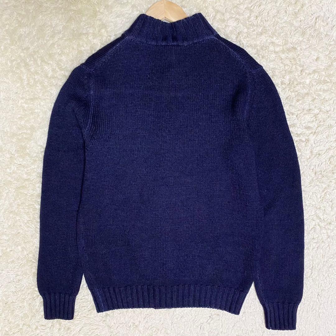 美品✨ BAFY ドライバーズニット イタリア製 スタンドカラー ネイビー 46