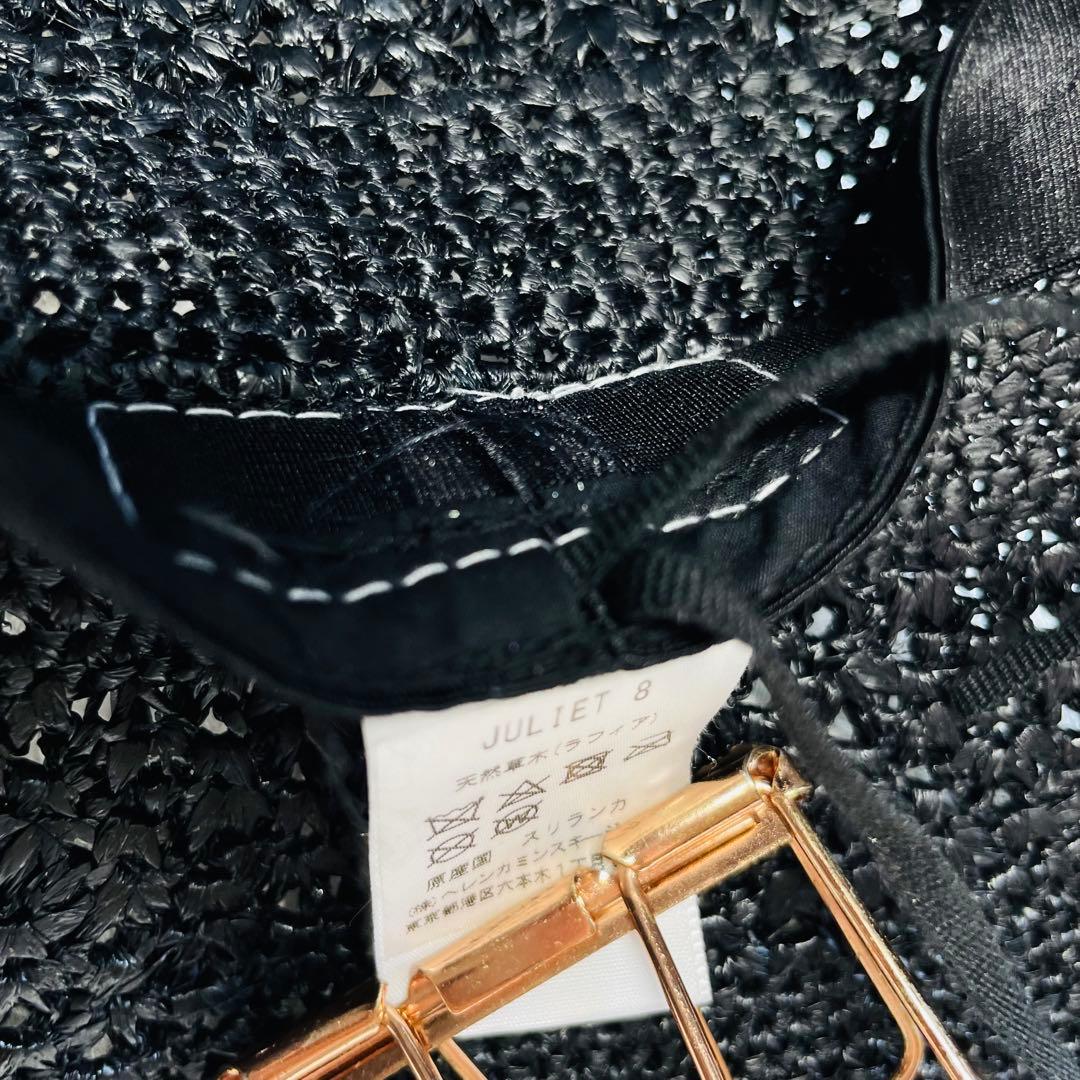 美品✴︎ヘレンカミンスキー juliet8 ジュリエット ブラック 黒 麦わら帽子