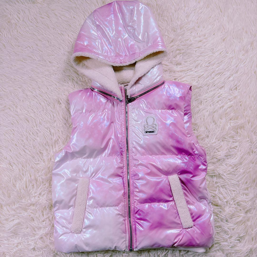 【サイズ36⭐️美品】マークアンドロナ　グラデーションホログラム中綿ベスト　ゴルフ