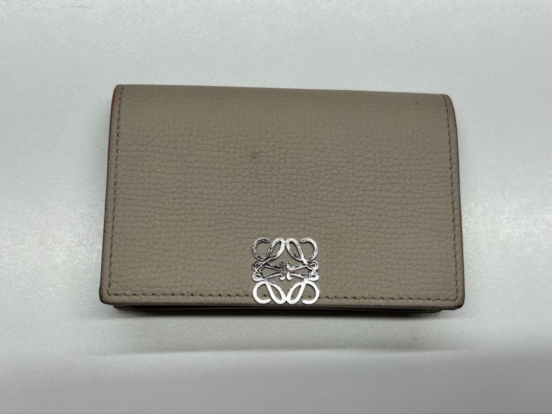 LOEWE ベージュ レザー 名刺入れ