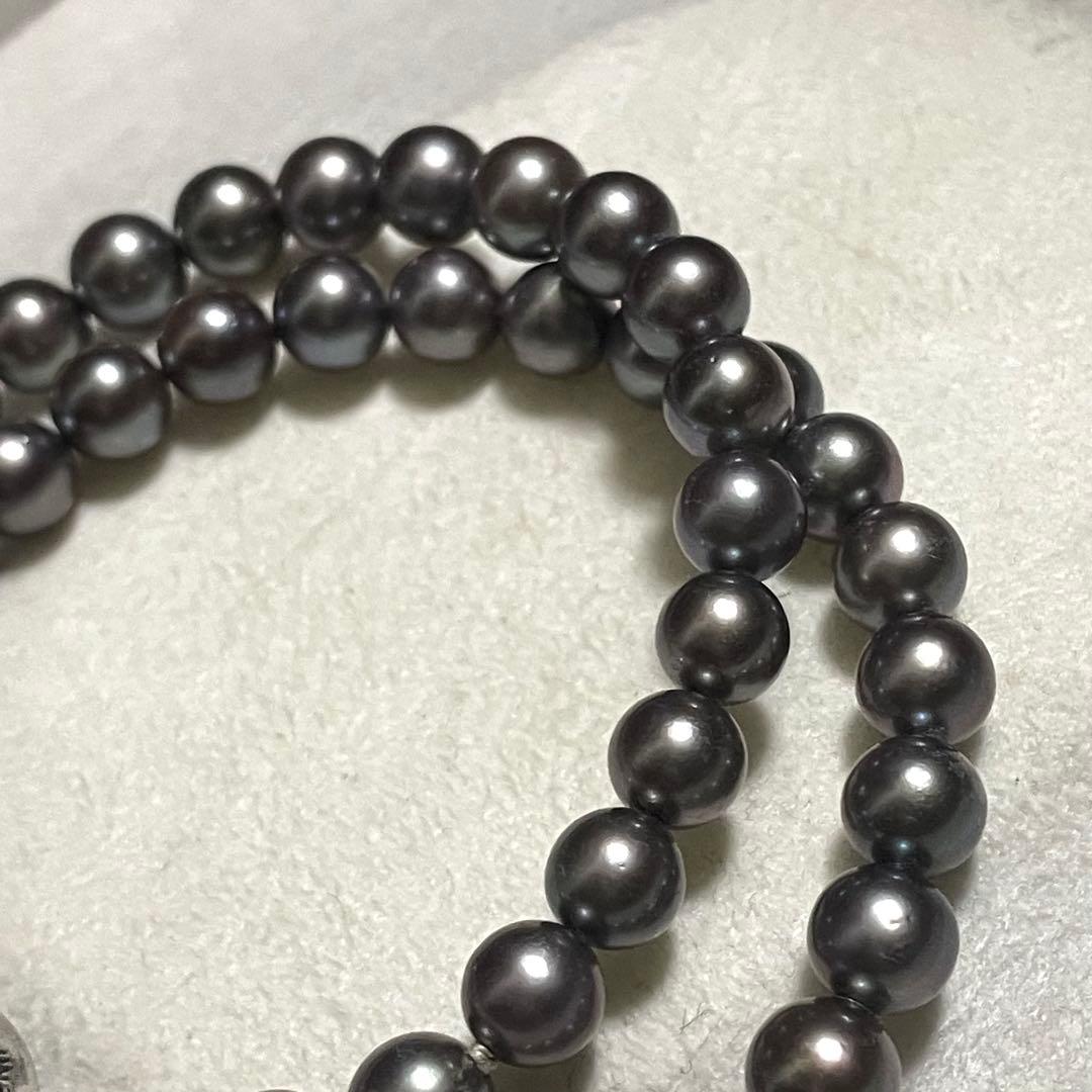 【テリ良✨あこや黒真珠】 ネックレス 7.0-7.5mm アコヤ パール 本真珠