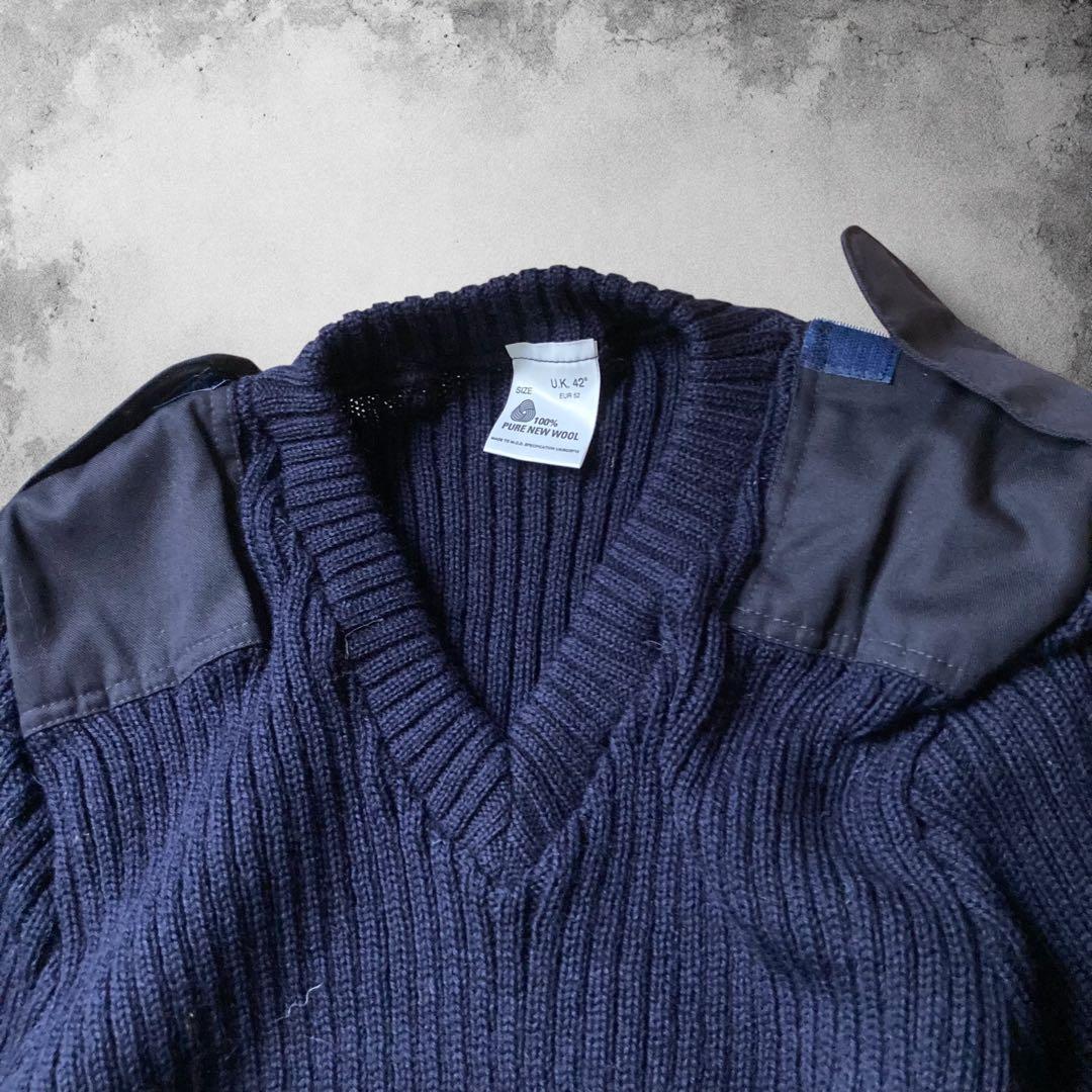 UK製 イギリス軍 ウールコマンドセーター リブニット y2kヴィンテージ