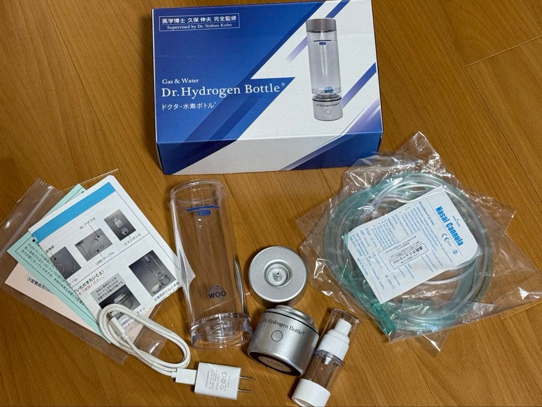 ドクター水素ボトル 新品カニューラ2本 元箱あり 新型＋へバージョンアップ可能